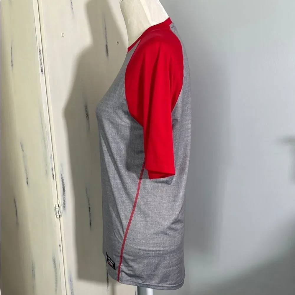 Under Armour Men's Gray and Red Baseball Jersey